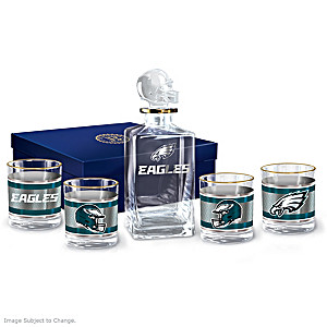 Philadelphia Eagles Five-Piece Decanter And Glasses Set
