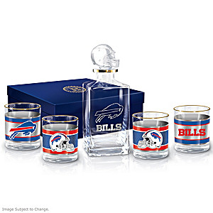 Buffalo Bills Five-Piece Decanter And Glasses Set