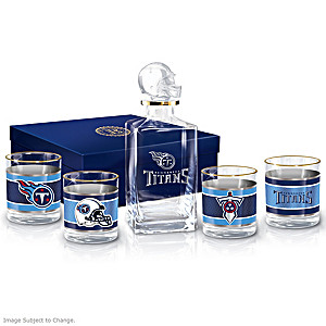 Tennessee Titans Five-Piece Decanter And Glasses Set