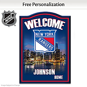 New York Rangers&reg; Welcome Sign Personalized With Name