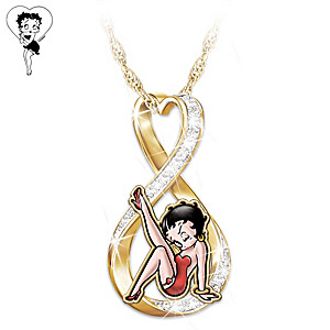 "Forever Betty Boop" Crystal Pendant Necklace