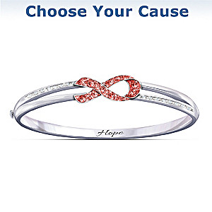 Ribbon Of Hope Crystal Bracelet: Choose Your Cause