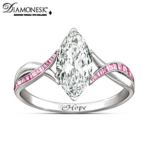 Breast Cancer Support "Shimmering Hope" Ring
