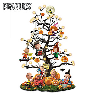 PEANUTS Halloween Tabletop Tree With Over 35 Lights