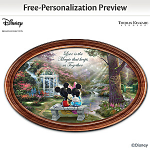 Disney "The Magic Of Love" Collector Plate With 2 Names