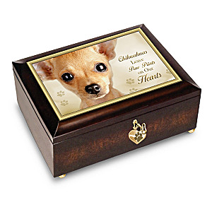 "Chihuahuas Leave Paw Prints On Our Hearts" Music Box