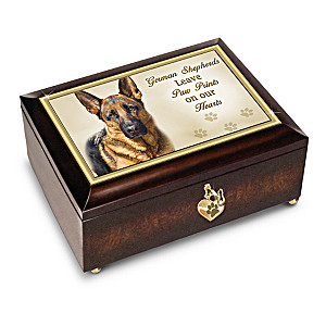 "German Shepherds Leave Paw Prints On Our Hearts" Music Box