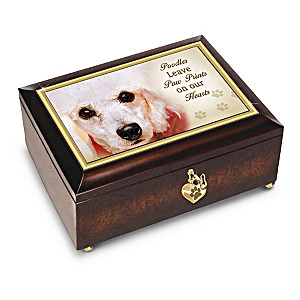 "Poodles Leave Paw Prints On Our Hearts" Music Box