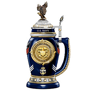 United States Navy Values Heirloom Porcelain Stein