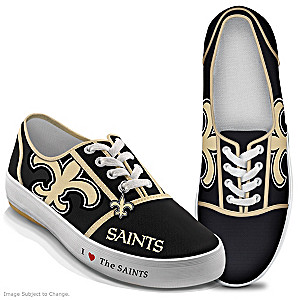 NFL-Licensed New Orleans Saints Women's Canvas Sneakers