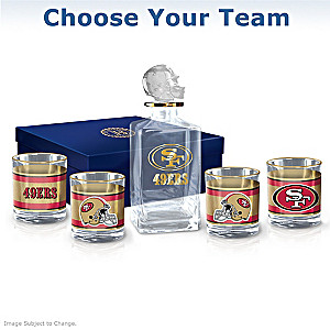 NFL Decanter And Glasses Set: Choose Your Team