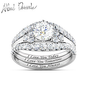 Alfred Durante "I Love You Always" Topaz Stacking Ring
