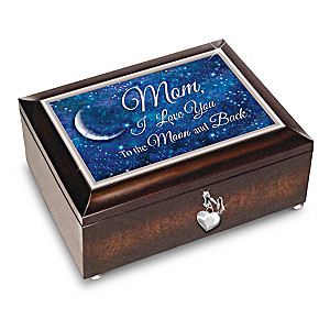 MUMMY I LOVE YOU TO THE MOON & BACK Silver finish TRINKET BOX Gift Gifts Presents Ideas for my Birthday Christmas Mothers Day