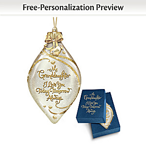 Granddaughter, I Love You Illuminated Personalized Ornament