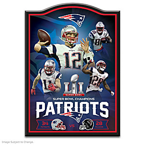 New England Patriots Super Bowl LI Championship Wall Decor