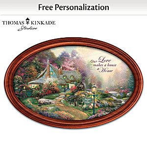 Thomas Kinkade Art Romantic Collector Plate With 2 Names