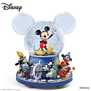 Disney Mickey Mouse Glitter Globe With Motion And Music