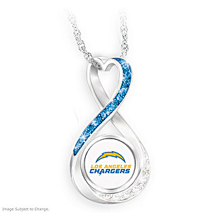 "Los Angeles Chargers Forever" Infinity Pendant Necklace