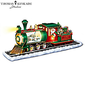 Thomas Kinkade Musical Illuminated Snowglobe Christmas Train