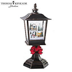 Thomas Kinkade Illuminated Musical Snowglobe Holiday Lantern