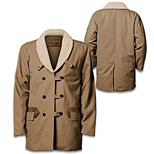 As far as people are concerned Bermad Intention Legendary John Wayne Mens Mohave-Brown Western Jacket Featuring A Sherpa  Collar & A Double Breasted Front Button Closure