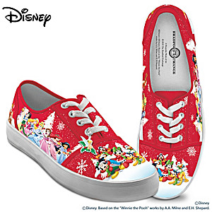 Disney "Warmhearted Greetings" Canvas Shoes With Holiday Art