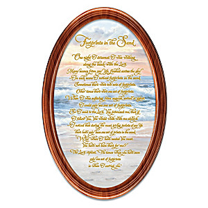 "Footprints In The Sand" Framed Oval Collector Plate