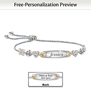 Daughter Bracelet Personalized With Her Name And A Message