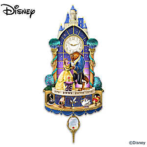 Disney Beauty And The Beast Illuminated Wall Clock