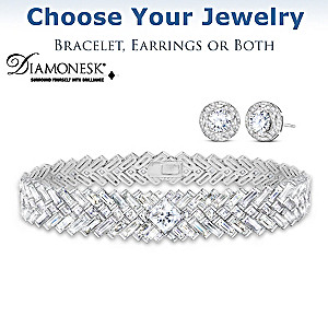 Royal Wedding-Inspired Diamonesk Earrings and Bracelet Set
