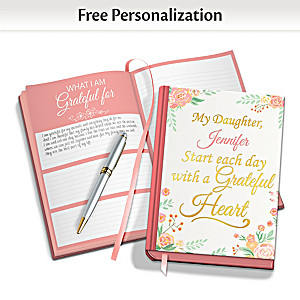 Personalized Gratitude Journal For Daughter With Elegant Pen