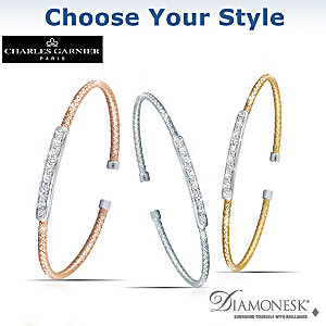 Charles Garnier Weave Design Solid Sterling Silver Bracelets