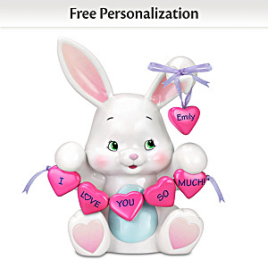 Personalized Musical Bunny Figurine For Granddaughters