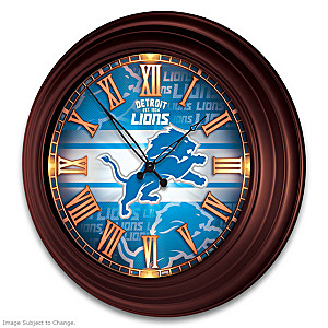 Detroit Lions Illuminated Atomic Wall Clock