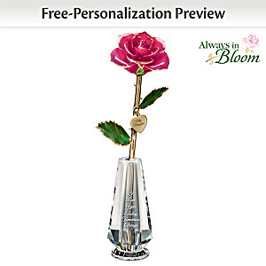 "My Precious Daughter" Personalized Real Rose Centerpiece
