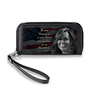 Michelle Obama Magazine Buckle Clutch Wallet