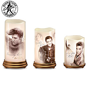 Burning Love Candle Set With Images Of Elvis From The 50s