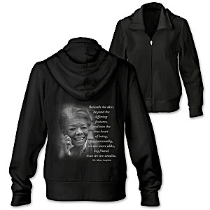 Maya Angelou Women's Hoodie Featuring An Embroidered Quote