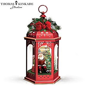 Thomas Kinkade Storytelling Santa Illuminating Lantern