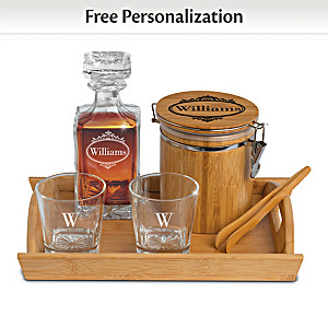 Personalized 6-Piece Barware Set With Name And Initial