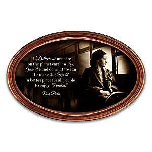 Rosa Parks Tribute Framed Plate With Inspirational Quote