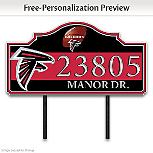 Atlanta Falcons Personalized Outdoor Address Sign