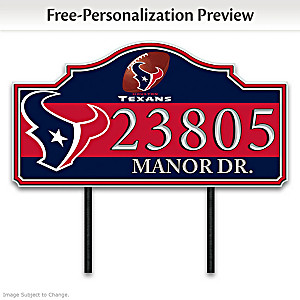 Houston Texans Personalized Outdoor Address Sign
