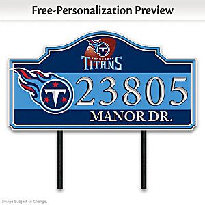 Tennessee Titans Personalized Outdoor Address Sign