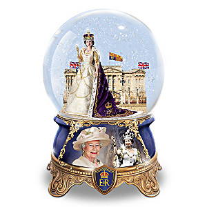 "Queen Elizabeth II Coronation" Musical Glitter Globe