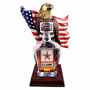 U.S. Army Pride Decanter With American Eagle Stand