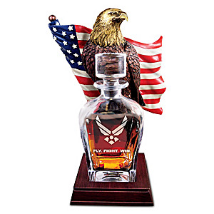 U.S. Air Force Pride Decanter With American Eagle Stand