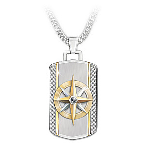 "Faith & Guidance" Working Compass Pendant Necklace For Son