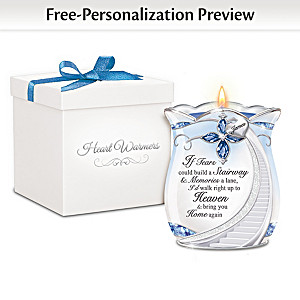 "Loving Memories" Personalized Remembrance Candleholder