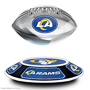 Rams Levitating Football Lights Up And Spins